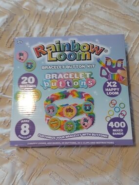 Rainbow Loom Bracelet Buttons Craft Kit - 400+ Pieces  2 Happy Looms